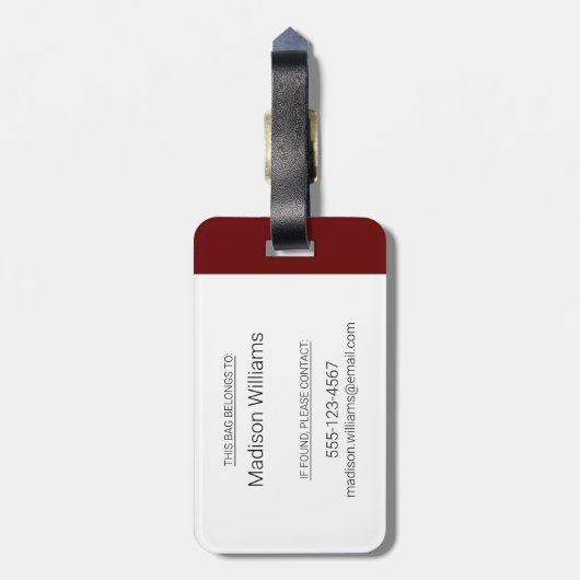 Étiquette À Bagage CBC Spark (Dos Vertical)