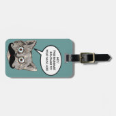 Étiquette À Bagage 'Ce Bagage appartient à' chat (Devant horizontal)