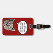 Étiquette À Bagage ce bagage appartient au chat (Devant horizontal)