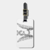 Étiquette À Bagage Ce dernier initial de l'alphabet E d'ange s'envole (Devant Vertical)
