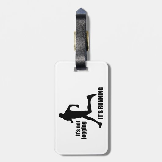 Étiquette À Bagage Ce n'est pas Jogging qu'il tourne (Dos Vertical)