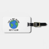 Étiquette À Bagage Ce N'Est Pas Uranus, Gardez-Le Propre (Devant horizontal)