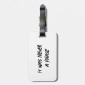 Étiquette À Bagage Ce n'était pas une phase Emo Hérisson étiquette de (Dos Vertical)