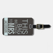 Étiquette À Bagage Ce sac appartient à MME (Devant horizontal)