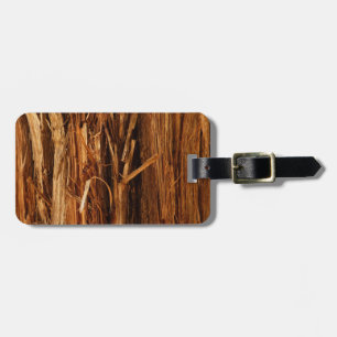 Étiquette À Bagage Cèdre texturé en écorce de bois