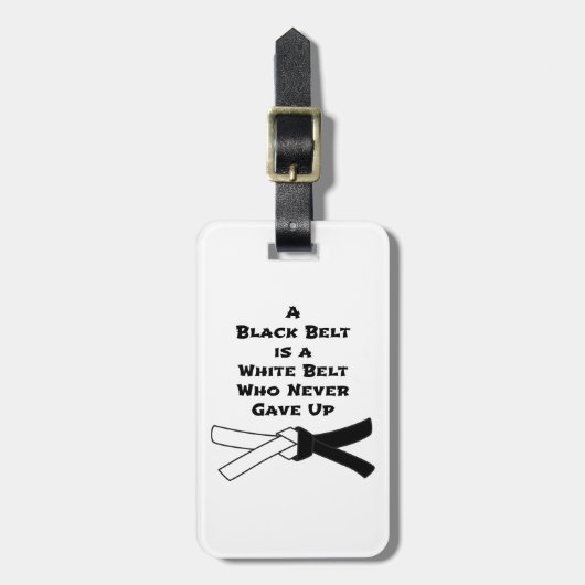 Étiquette À Bagage Ceinture noire (Devant Vertical)