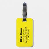 Étiquette À Bagage Ceinture noire à risque d'accident (Dos Vertical)