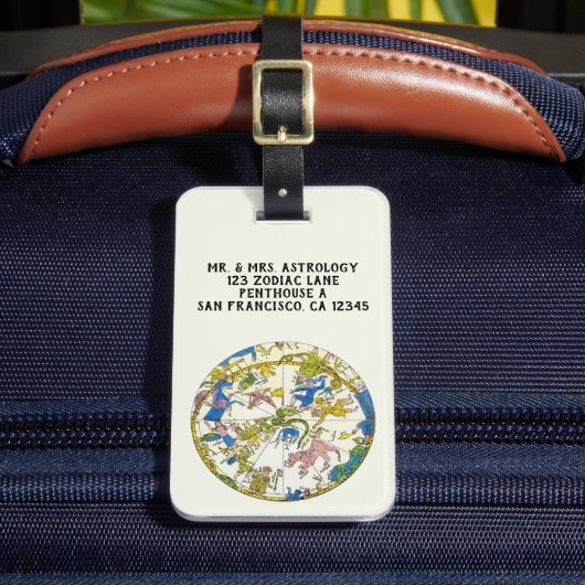 Étiquette À Bagage Céleste Vintage, Sphère Arabe, Constellations (Insitu Rectoal 2)