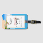 Étiquette À Bagage Célibataire à la plage | Enterrement de vie de jeu (Devant Horizontal)