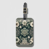 Étiquette À Bagage Celtic Clover Floral Charm (Devant Vertical)