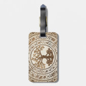 Étiquette À Bagage Celtic Knot Tree of life -Yggdrasil (Dos Vertical)