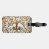 Étiquette À Bagage Celtic Knot Tree of life -Yggdrasil (Dos horizontal)