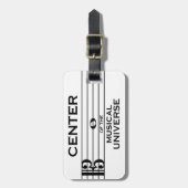 Étiquette À Bagage Centre de l'Univers Musical Alto Clef Design (Devant Vertical)