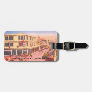 Étiquette À Bagage Centre-ville vintage Kingston, Jamaïque (King Stre
