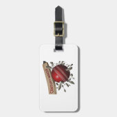 Étiquette À Bagage Century Maker Cricket Bat et Ball Sports (Devant Vertical)