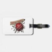 Étiquette À Bagage Century Maker Cricket Bat et Ball Sports (Dos horizontal)