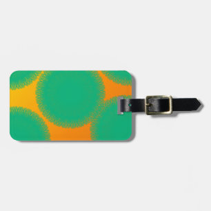 Étiquette À Bagage cercle vert en orange jaunâtre