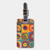 Étiquette À Bagage Cercles concentrés Carré de Kandinsky (Devant Vertical)