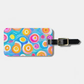 Étiquette À Bagage Cercles d'art Abstraits Couleurs lumineuses Inform (Devant horizontal)