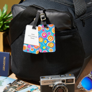 Étiquette À Bagage Cercles d'artistes Abstraits Couleurs vives Info V