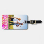 Étiquette À Bagage Cercles rétro photo personnalisés (Devant horizontal)