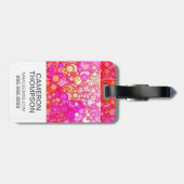 Étiquette À Bagage Cercles rétro photo personnalisés (Dos horizontal)