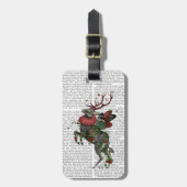 Étiquette À Bagage Cerf aux fraises (Devant Vertical)