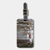 Étiquette À Bagage Cerf dans la chute de neige (Devant Vertical)