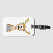 Étiquette À Bagage Cerf mignon (Devant Horizontal)