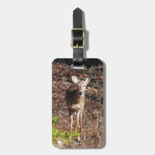 Étiquette À Bagage Cerfs Adorables dans la Photographie de la Nature