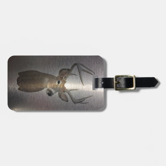 Étiquette À Bagage Cerfs communs primitifs grunges de queue blanche (Devant horizontal)