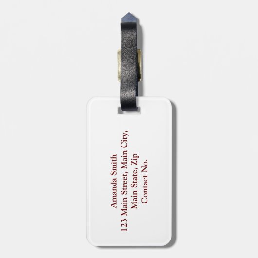 Étiquette À Bagage Cerise (Dos Vertical)