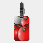 Étiquette À Bagage Cerises avec gouttes de ragoût (Devant Vertical)