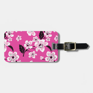ÉTIQUETTE À BAGAGE CERISIER EN FLEURS - SAKURA (ROSE)