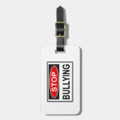 Étiquette À Bagage Cesser le signe d'intimidation rouge (Devant Vertical)