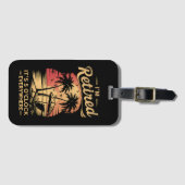 Étiquette À Bagage C'est 5 heures partout où je suis retraité été (Devant Horizontal)