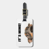 Étiquette À Bagage C'est à moi ! Photo de fouille de chien (Devant Vertical)