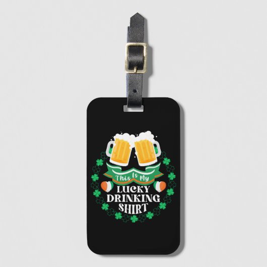 Étiquette À Bagage C'est ma Saint-Patrick de bière chanceuse (Devant Vertical)