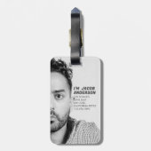 Étiquette À Bagage C'est Moi ! | Drôle noir et blanc photo (Dos Vertical)