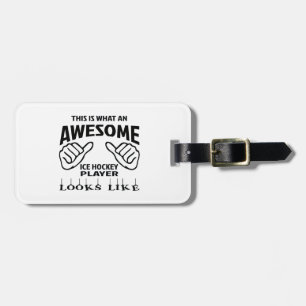 Étiquette À Bagage C'est quel joueur de hockey impressionnant de