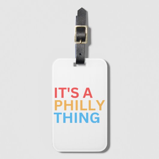 ÉTIQUETTE À BAGAGE C'EST UNE CHOSE PHILLY (Devant Vertical)