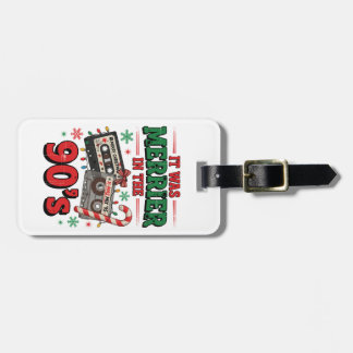 Étiquette À Bagage C'était Plus Joyeux Dans Les Années 90 Noël Rétro