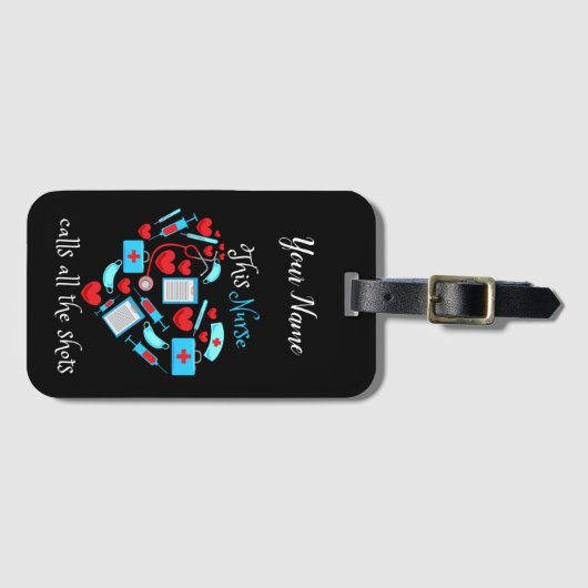 Étiquette À Bagage Cette Infirmière Appelle Toutes Les Chaussures (Devant Horizontal)