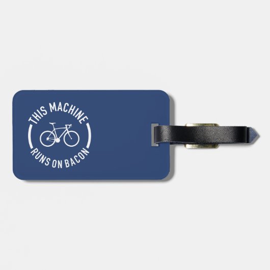 Étiquette À Bagage Cette Machine Fonctionne Sur Bacon (Dos horizontal)