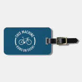 Étiquette À Bagage Cette Machine Fonctionne Sur Un Vélo Sushi (Devant horizontal)