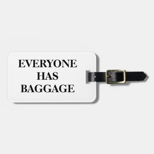 Étiquette À Bagage Chacun a des bagages (Devant horizontal)