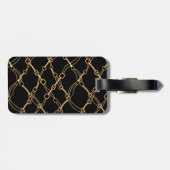 Étiquette À Bagage Chaînes d'or sur Black Pretty (Dos horizontal)