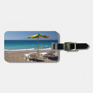 Étiquette À Bagage Chaises de plage et parasol – Été