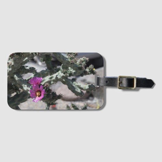 Étiquette À Bagage Challa Cactus en fleurs (Devant Horizontal)