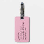 Étiquette À Bagage Champ de fleurs de Lotus Jardin d'été (Dos Vertical)